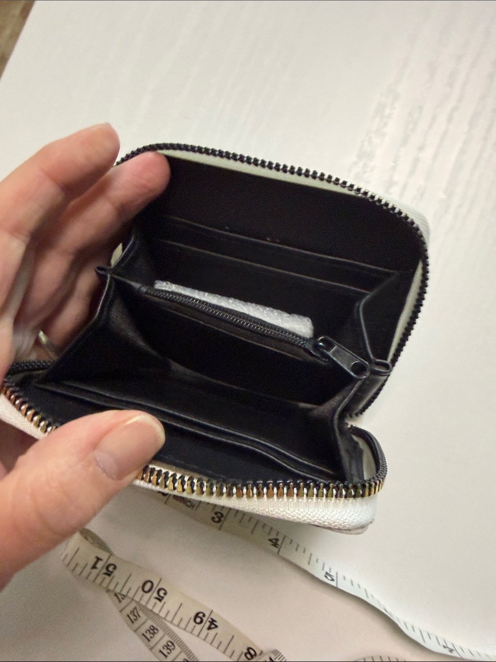 NWOT Cow Print Zip Wallet in Black and White - Picture 7 of 7